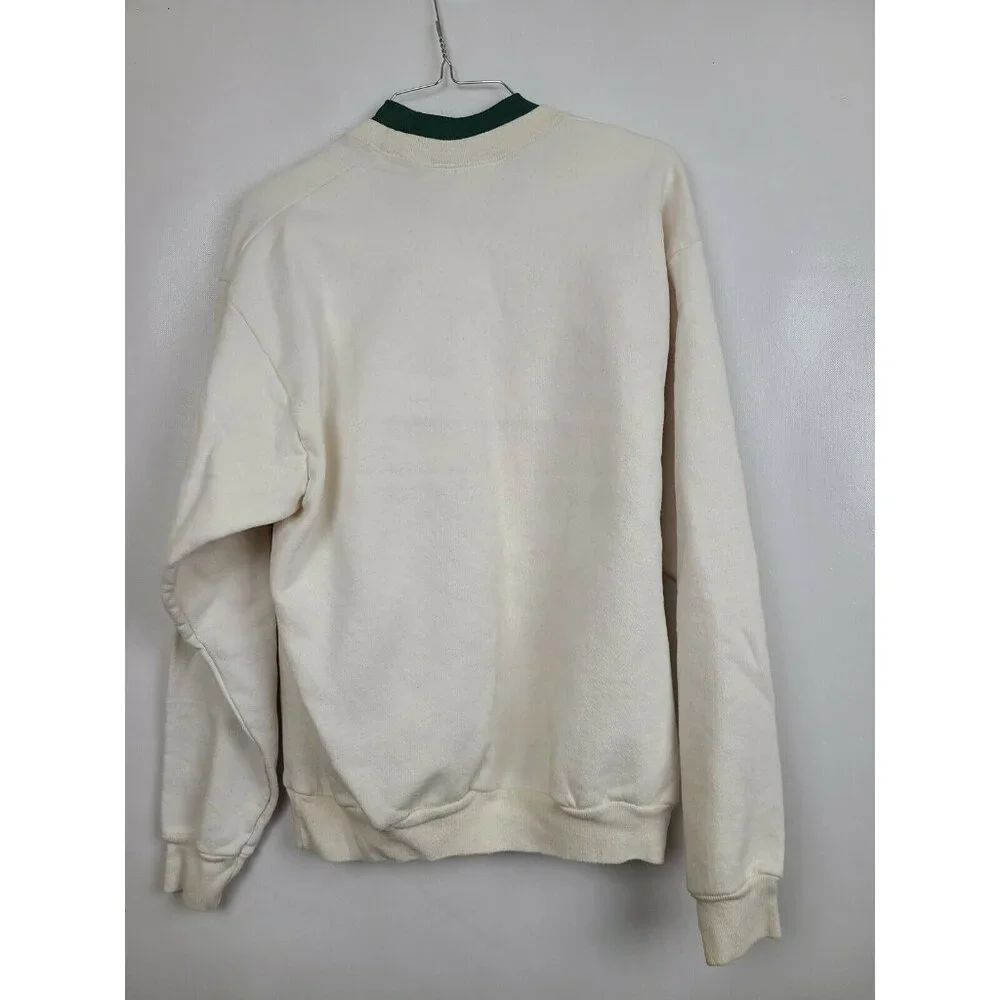 VTG 80s Womens A True Friend Teddy Bear Sweatshirt Medium Cream Pullover Grandma - Picture 5 of 9